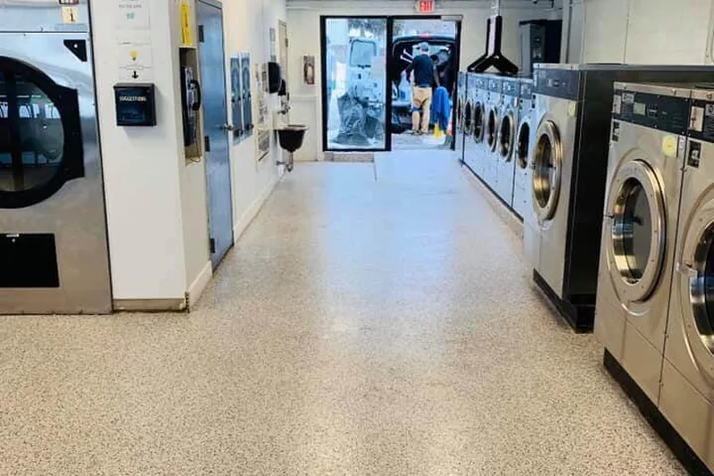 Commercial epoxy floor in a metro Atlanta laundromat