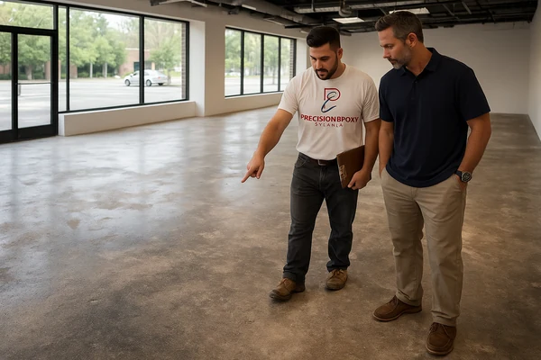 Commercial floor site assessment and planning
