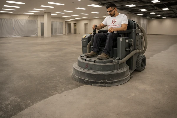 Commercial epoxy coating application