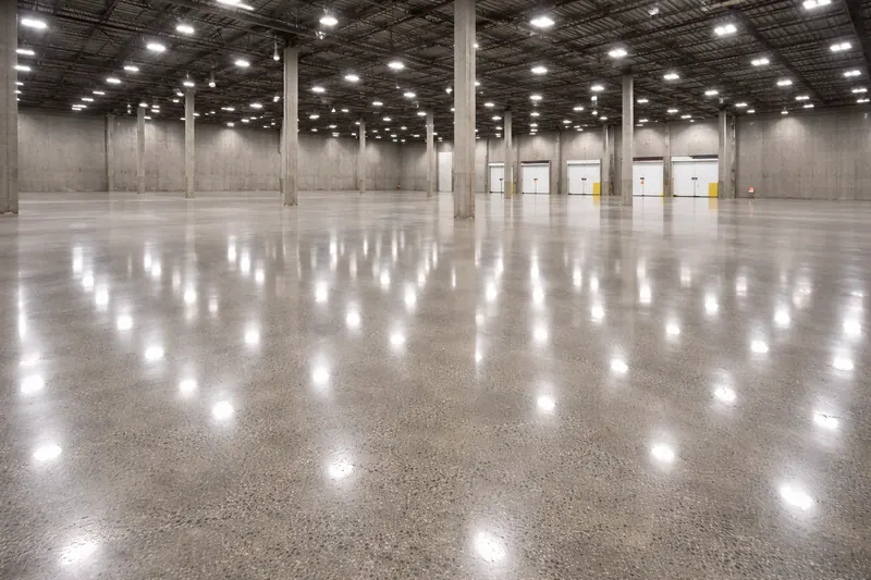 Polished concrete warehouse floor metro Atlanta